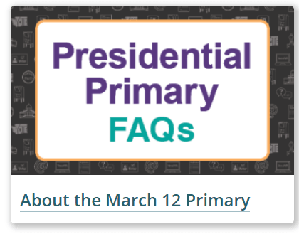 Presidential Primary FAQ Image