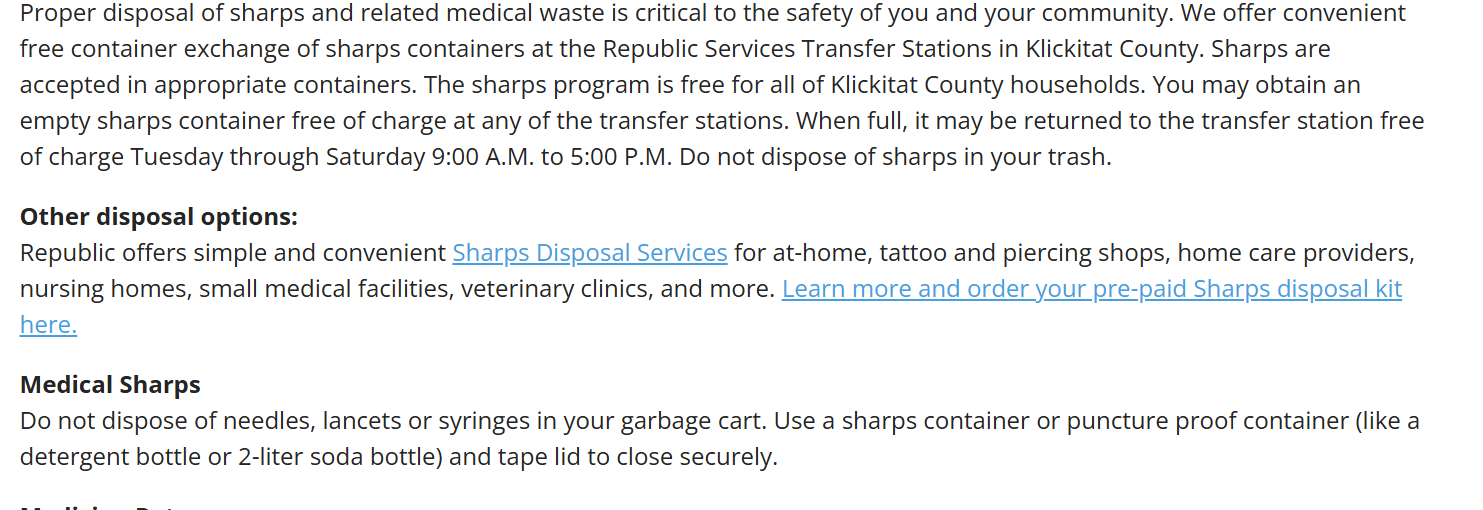 Republic Sharps Info