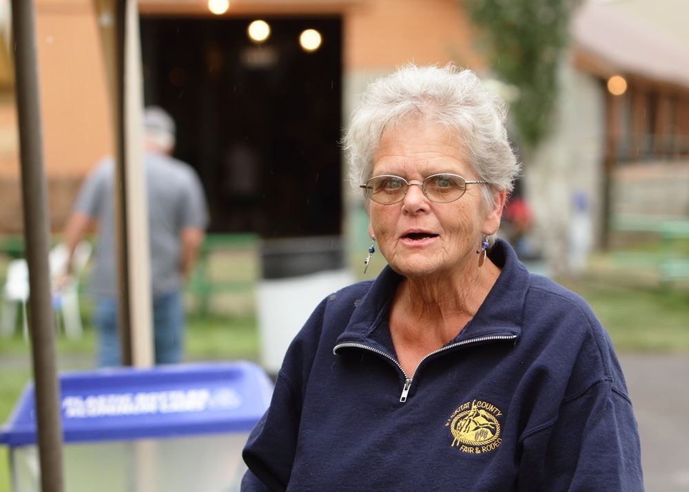 A woman enjoys herself at the 2014 Klickitat County Fair.