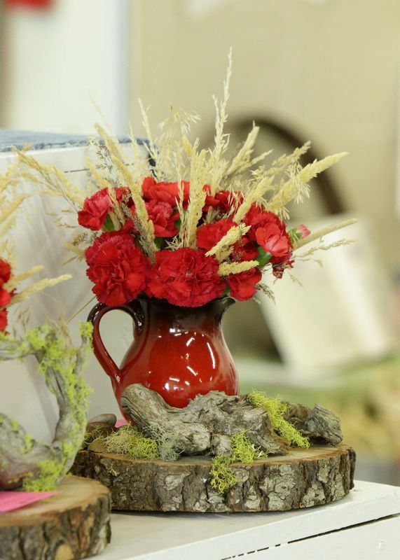 A carnation display at the 2015 Klickitat County Fair.